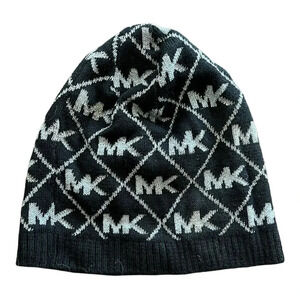 Michael Michael Kors Black Silver Metallic Beanie